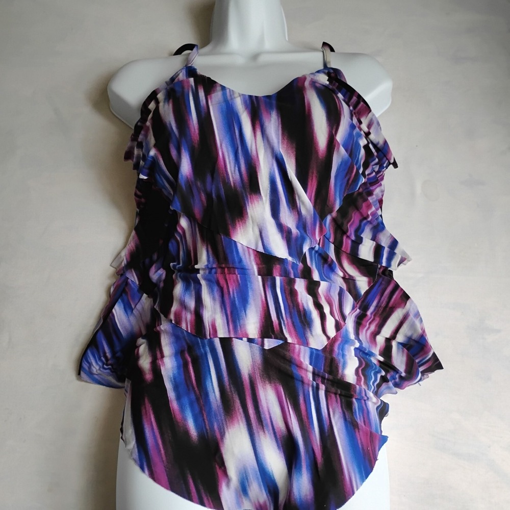 Magicsuit Swimsuit 10 Rita Ruffled Tankini Top Tummy Control Slimming Comfort‎